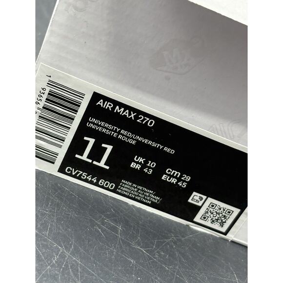 Nike Airmax 270 Liquid Metal Wolf Grey Size 11 AH8050-018 main image 14